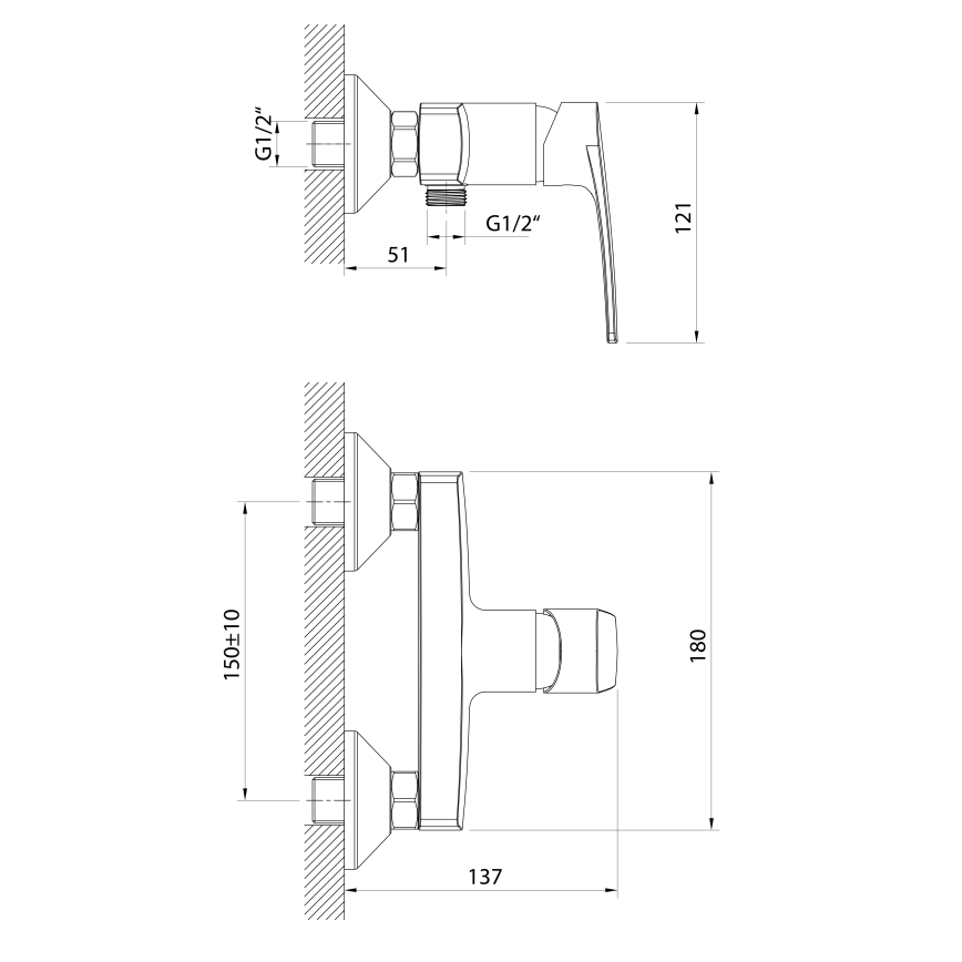 Samona - KORANA dušisegisti, läikiv kroom