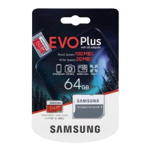 Samsung - MicroSDXC 64GB EVO+ U1 100MB/s + SD adapter
