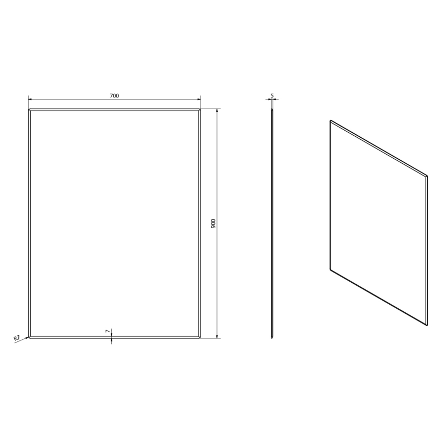 Sapho - ACCORD peegel 70x90 cm