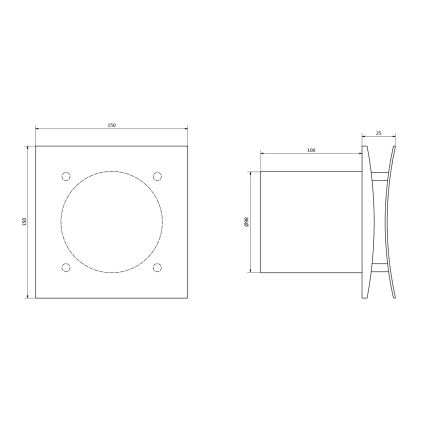 Sapho - Aksiaalventilaator taimeriga EIRA 15W/230V valge