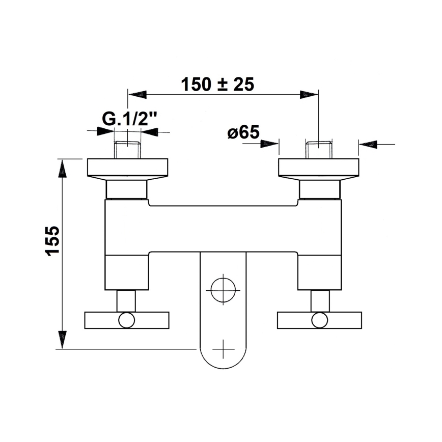 Sapho - AXIA vannisegisti läikiv kroom