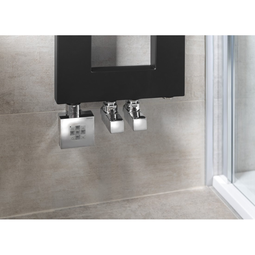 Sapho - CUBE nurkventiilide ühenduskomplekt, 2 tk, läikiv kroom