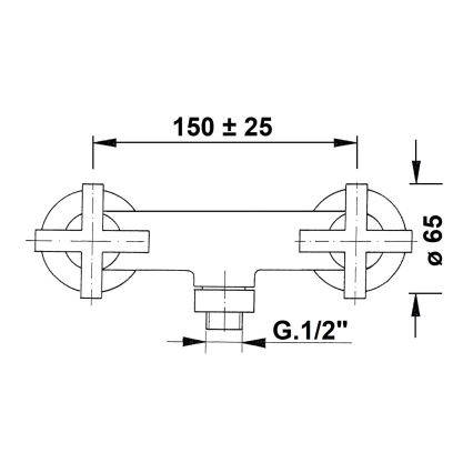 Sapho - dušisegisti AXIA läikiv kroom