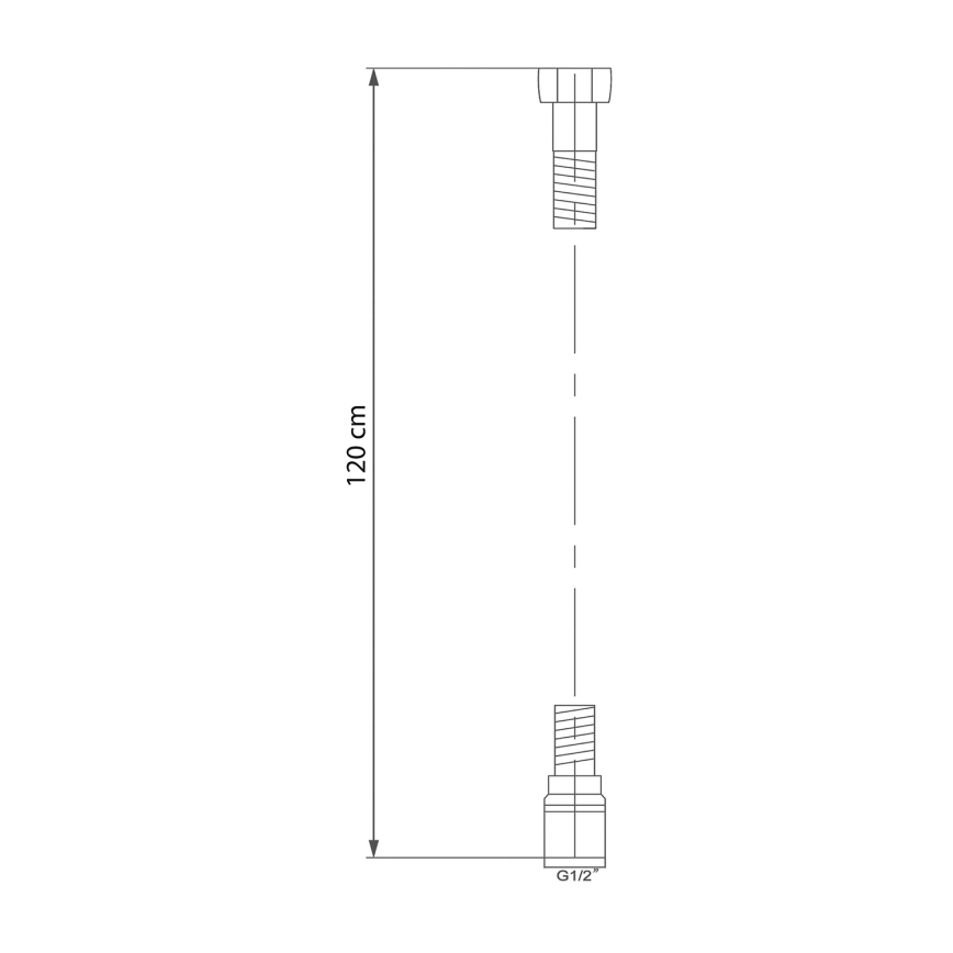 Sapho - dušivoolik SOFTFLEX 120 cm, metallik-hõbedane
