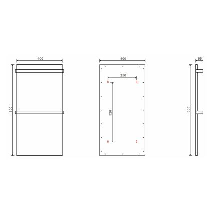 Sapho - Elektriline rätiku kuivati ELMIS 120W 80x40 cm mati valge