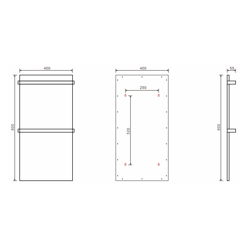Sapho - Elektriline rätiku kuivati ELMIS 120W 80x40 cm mati valge