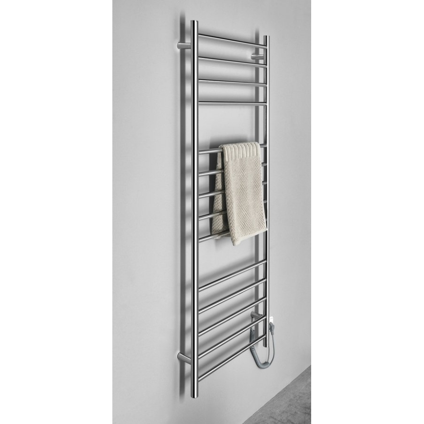 Sapho - Elektriline rätikuhoidik REDONDO 130W/230V 150 cm läikiv kroom parem ümmargune