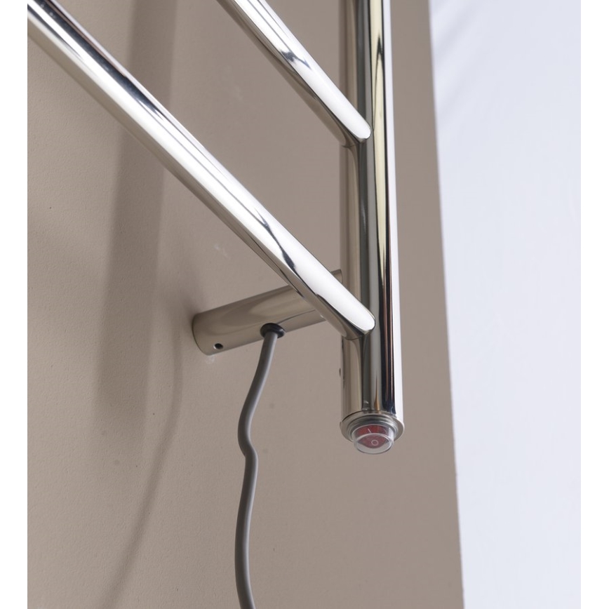 Sapho - Elektriline rätikuhoidik REDONDO 130W/230V 150 cm läikiv kroom parem ümmargune