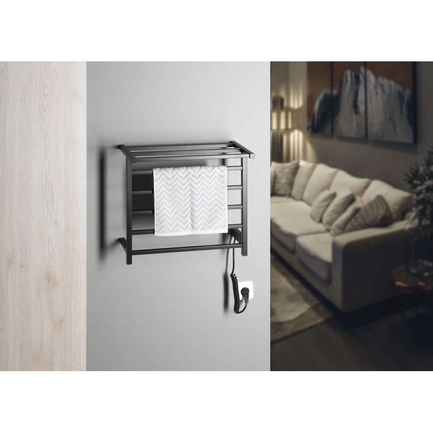 Sapho - Elektriline rätikuivati ELZOR 60W/230V 47x50 cm matt must