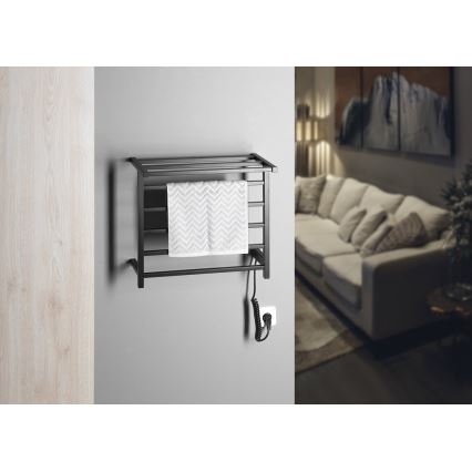 Sapho - Elektriline rätikuivati ELZOR 60W 47x50 cm mattmust