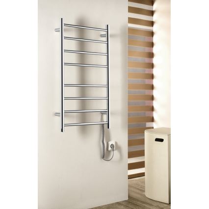 Sapho - Elektriline rätikuivati REDONDO 75W 90x50 cm läikiv kroom ümmargune