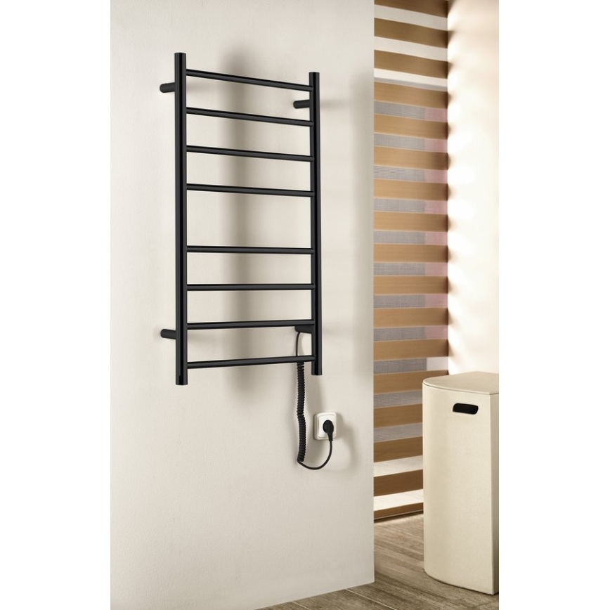 Sapho - elektriline rätikuivati REDONDO 75W 90x50 cm mattmust