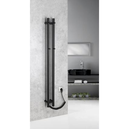 Sapho - Elektriline rätikukuivati PAPINADO 40W 120x11 cm mati must