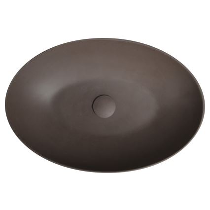 Sapho - FORMIGO 60x40 cm lauale paigaldatav valamu, betoon/pruun