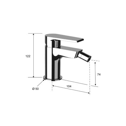Sapho - KAI bidetisegisti 12 cm läikiv kroom