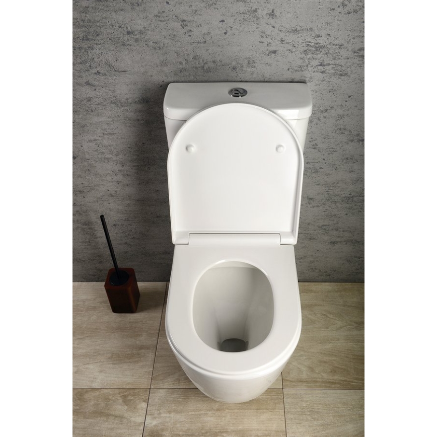 Sapho - kompakt-WC TURKU, alumise/tagumise äravooluga, keraamika/valge
