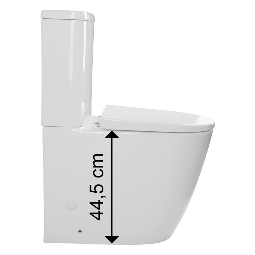 Sapho - kompakt-WC TURKU, alumise/tagumise äravooluga, keraamika/valge