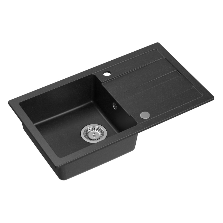 Sapho - Köögivalamu 77x44 cm graniit/must