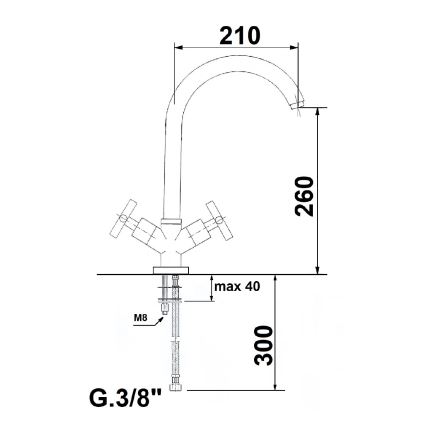 Sapho - Kraanikausi segisti AXIA läikiv kroom