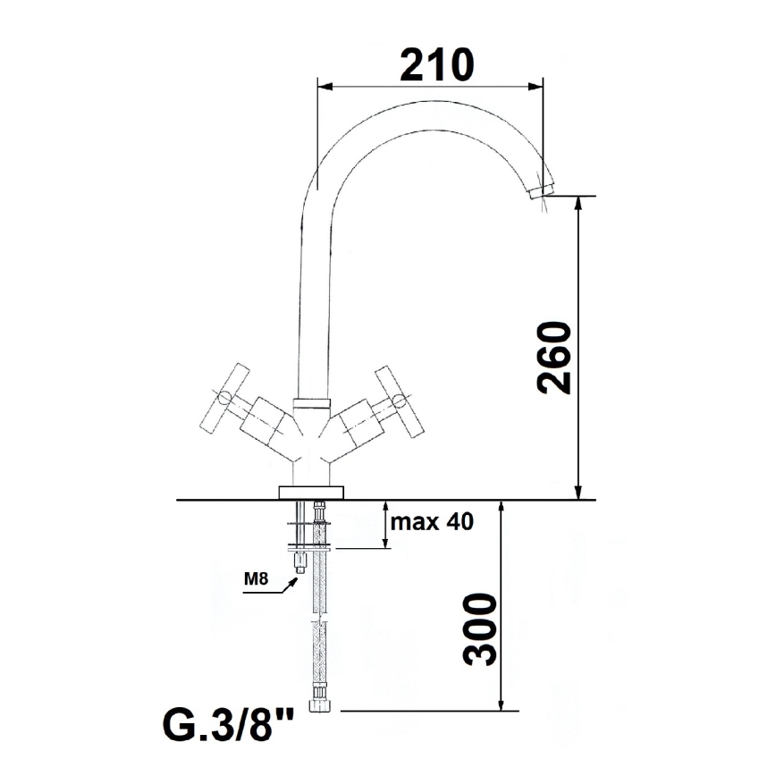 Sapho - Kraanikausi segisti AXIA läikiv kroom