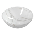 Sapho - Lauale paigaldatav valamu DALMA Ø 42 cm keraamika/Carrara/valge