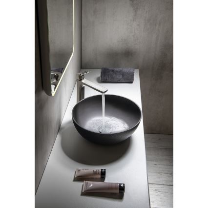 Sapho - lauale paigaldatav valamu FORMIGO Ø 39 cm betoon/antratsiit