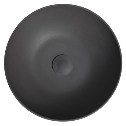 Sapho - lauale paigaldatav valamu FORMIGO Ø 39 cm betoon/antratsiit