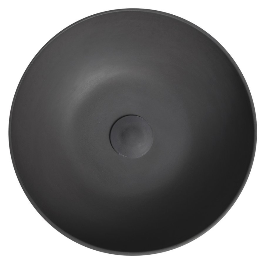 Sapho - lauale paigaldatav valamu FORMIGO Ø 39 cm betoon/antratsiit