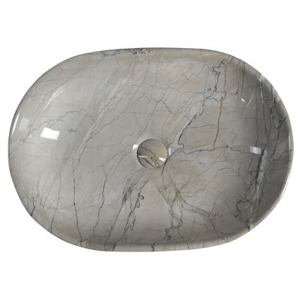 Sapho - lauapinnale paigaldatav valamu DALMA 59x42 cm keraamika/grigio