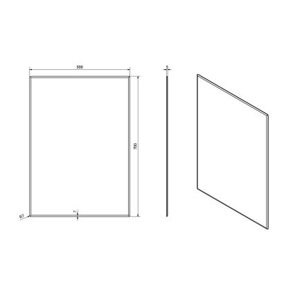 Sapho - Peegel ACCORD 50x70 cm läbipaistev