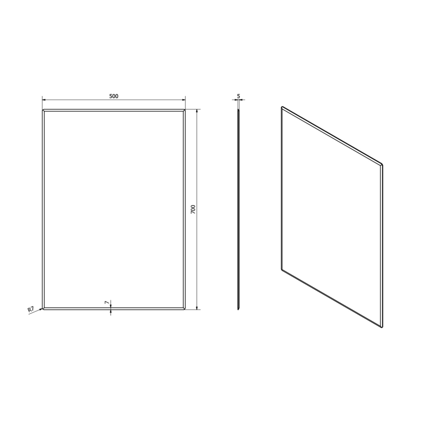 Sapho - Peegel ACCORD 50x70 cm läbipaistev