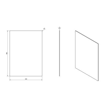 Sapho - Peegel PLAIN 50x70 cm