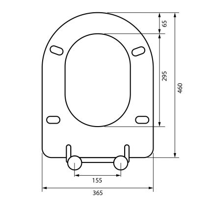 Sapho - pehmelt sulguv WC-poti kaas, hall