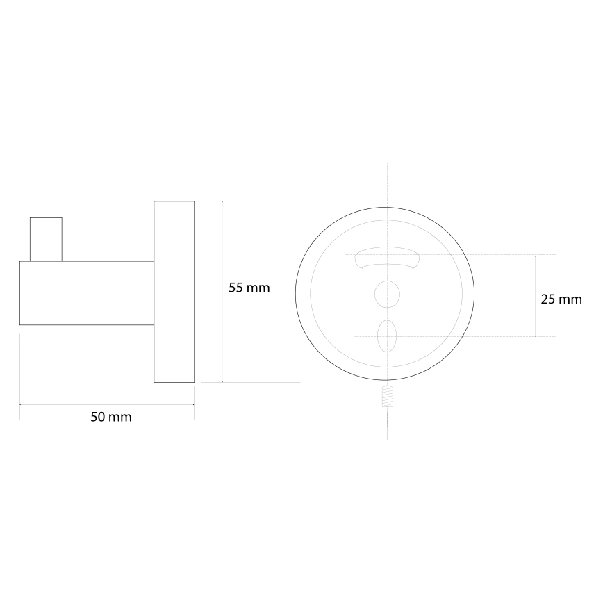 Sapho - Seinakonks X-ROUND 5,5x5 cm kuldne