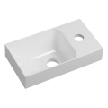 Sapho - Seinale kinnitatav valamu PICCOLINO 30x17 cm parempoolne/valatud marmor/valge