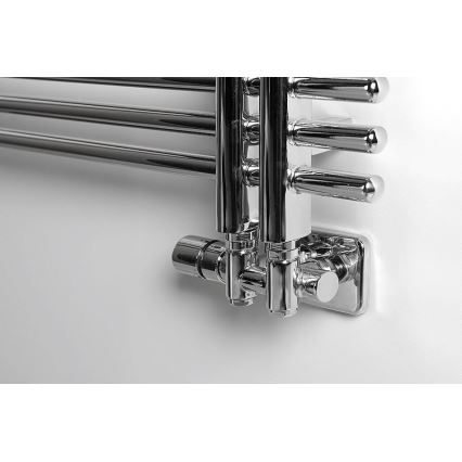 Sapho - termostaatne ühenduskomplekt keskühendusega TWIN COMBI vasak/läikiv kroom