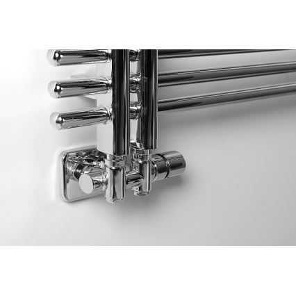 Sapho - TWIN COMBI termostaatne ühenduskomplekt keskühenduse jaoks, parempoolne / läikiv kroom