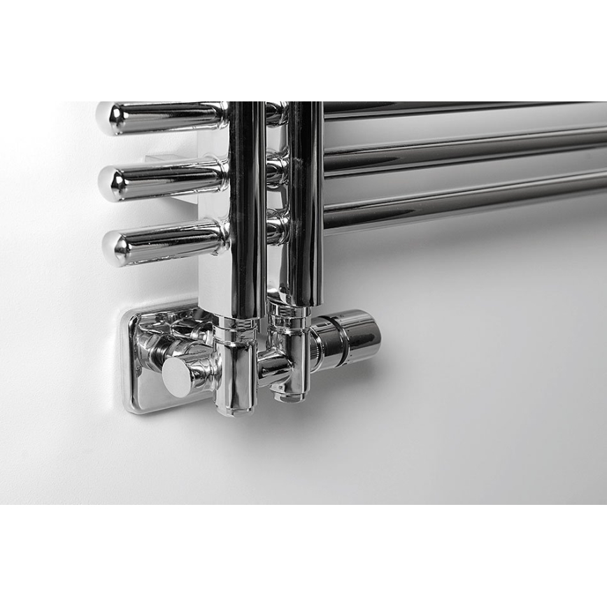 Sapho - TWIN COMBI termostaatne ühenduskomplekt keskühenduse jaoks, parempoolne / läikiv kroom