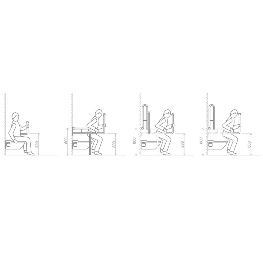 Sapho - Tugikäepide HELP PROGRAM 80x82 cm valge