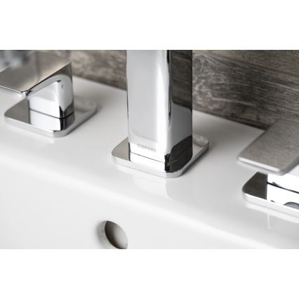 Sapho - TURSI 3-auguline valamu segisti, läikiv kroom