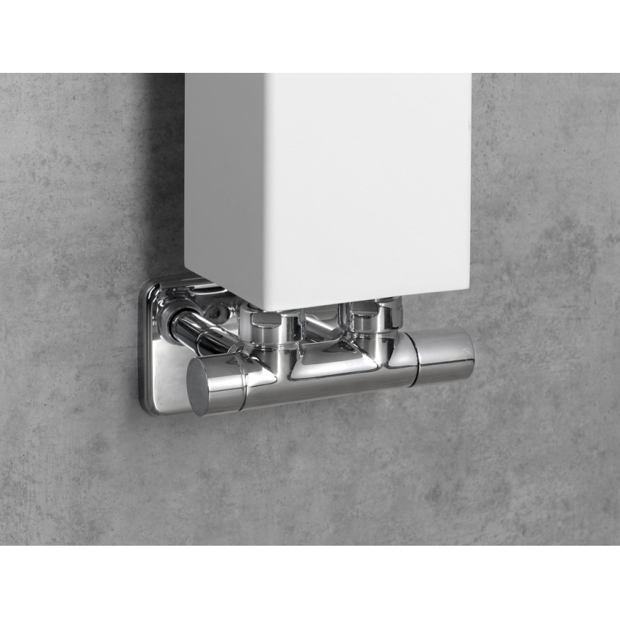 Sapho - TWIN ventiilide komplekt keskühenduse jaoks, läikiv kroom