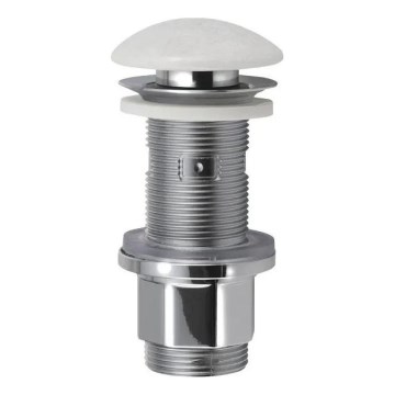 Sapho - Valamu äravool Click-Clack BLOK läbimõõt 6,7 cm marmor/valge