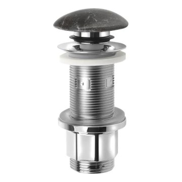 Sapho - valamu äravoolu klapp Click-Clack BLOK, läbimõõt 6,7 cm, kivi/must