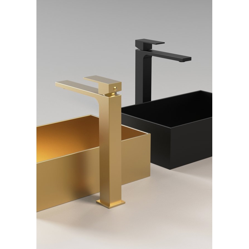 Sapho - Valamu kraan CUBEMIX 27,8 cm matt must