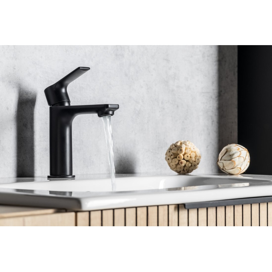 Sapho - Valamu kraan PAX 16,5 cm matt must