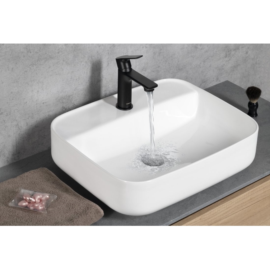 Sapho - Valamu kraan PAX 16,5 cm matt must