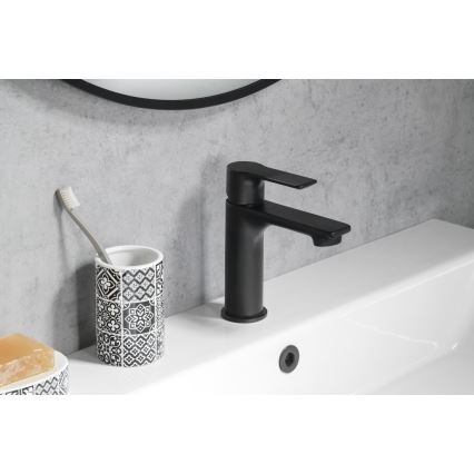 Sapho - Valamu kraan PAX 16,5 cm matt must