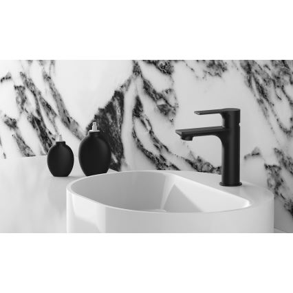 Sapho - Valamu kraan PAX 16,5 cm matt must