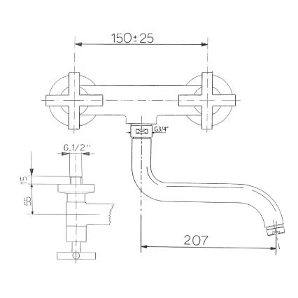 Sapho - Valamusegisti AXIA läikiv kroom