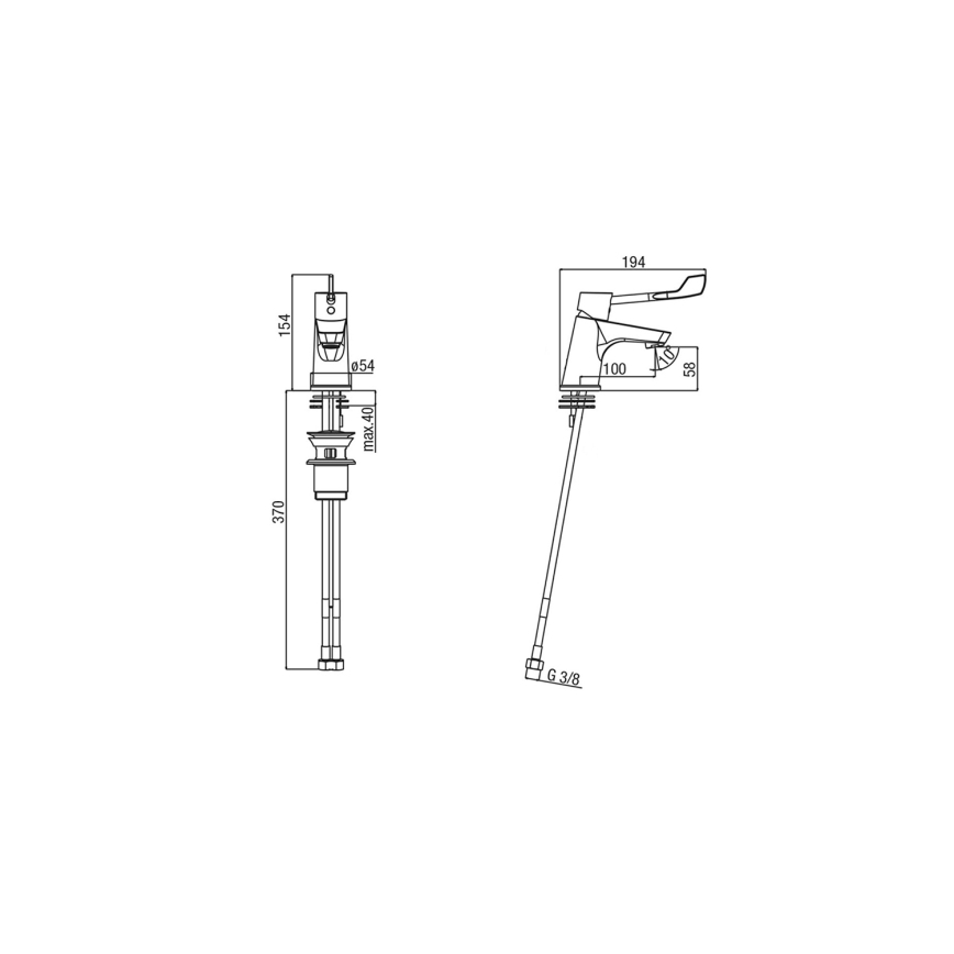 Sapho - Valamusegisti LEA 15,4 cm läikiv kroom